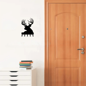 CIFbuyâ„¢ Buck Head Metal Wall Art Dual Size Key Coat Organizer (TikTok, temu pick-up service)