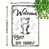 CIFbuy 8x12 Inch ( 20.3x30.5cm ) Vintage Rustic Aluminum Sign for Bar Cafe Bathroom (TikTok, temu pick-up service)