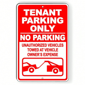 CIFbuy Weatherproof Tenant Parking Only No Unauthorized Towing Metal Sign (TikTok, temu pick-up service)