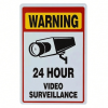 CIFbuy CCTV Surveillance No Trespassing Sign Functional Metal Wall Decor for Home(TikTok, temu pick-up service)