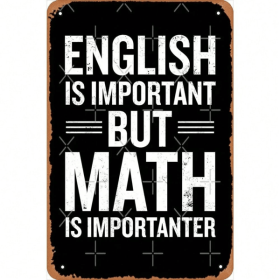 CIFbuy Vintage Metal Sign Humorous Math Decor TikTok, temu pick-up service