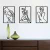 CIFbuy 3 Piece Abstract Line Art Wall Sculpture Set Modern Minimalist Decor for Living Room Bedroom Office (TikTok, temu pick-up service)