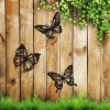 CIFbuy Vintage 3-Piece Butterfly Wall Art Set Metal Home Decor for Living Room Bedroom (TikTok, temu pick-up service)