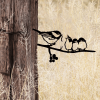 CIFbuy Vintage Sparrow Wall Art iron Garden Patio Sculpture Weather Resistant Outdoor Decor Gift (TikTok, temu pick-up service)