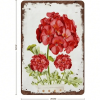 CIFbuy Elegant Vintage Geranium Floral Metal Sign for Bar Office Garage (TikTok, temu pick-up service)