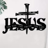CIFbuy Aluminum Jesus Cross Scripture Wall Art Christian Home Decor Gift(TikTok, temu pick-up service)