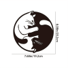 CIFbuy Yin Yang Cat Silhouette Aluminum Wall Art Zen Home Decor Holiday Gift(TikTok, temu pick-up service)