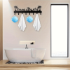 CIFbuy Heavy Duty Modern Black Wall Hooks Space Saving Towel Robe Hanger Wall Mounted Organizer For Bathroom Bedroom Kitchen Entryway(TikTok