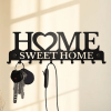 CIFbuy Black Wall Key Holder Storage Rack Hanger Hook for Keys and Hats (TikTok, temu pick-up service)