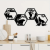 CIFbuy Hexagon Aluminum Forest Animal Wall Art Set Outdoor Home Decor Holiday Gift Various Sizes (TikTok, temu pick-up service)