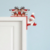 CIFbuy Waterproof Reindeer Christmas Door Decor Outdoor Indoor Holiday Home Decoration(TikTok, temu pick-up service)