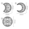 CIFbuy Five Piece Crescent Moon Wall Art iron Decor Set for Living Room Bedroom Bathroom Islamic Home(TikTok, temu pick-up service)