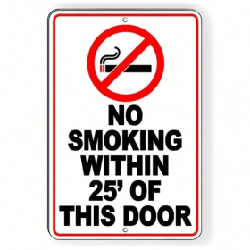 CIFbuy 25 Ft No Smoking Zone Vintage Metal Decorative Sign (TikTok, temu pick-up service)