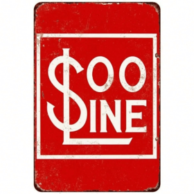 CIFbuy Soo Line Railroad Vintage Metal Sign For Train Room Model Railway Decor (TikTok, temu pick-up service)
