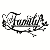 CIFbuy Vintage Floral Wall Plaque Elegant Script Happy Home Sign Farmhouse Rustic Wall Decor for Living Room Bedroom Entryway(TikTok