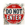 CIFbuy Vintage Do Not Enter Sign Round Metal Wall Decor for Garage Bar Home Cafe (TikTok, temu pick-up service)