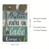 CIFbuy 8x12 Inch ( 20.3x30.5cm ) Vintage Rustic Aluminum Sign Farmhouse Fishing (TikTok, temu pick-up service)