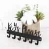 CIFbuy Sleek Single Hook Wall Key Holder Modern Black iron Key Organizer for Entryway Office Home (TikTok, temu pick-up service)