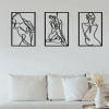 CIFbuy 3 Piece Abstract Line Art Wall Sculpture Set Modern Minimalist Decor for Living Room Bedroom Office (TikTok, temu pick-up service)
