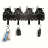 CIFbuyâ„¢ Black Cat Shape Wall Key Holder Decorative Entryway Storage Hooks (TikTok, temu pick-up service)