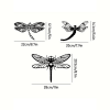 CIFbuy Gothic Dragonfly Wall Art Set of 3 Handmade iron Vintage Living Room Bedroom Decor(TikTok, temu pick-up service)
