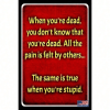 CIFbuy Vintage Stupid Metal Tin Sign Wall Art Living Room Garage Bar Decor TikTok, temu pick-up service