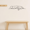 CIFbuy Minimalist Black iron Dog Silhouette Wall Art Pet Memorial Gift Halloween Home Decor (TikTok, temu pick-up service)