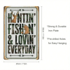 CIFbuy 8x12 Inch ( 20.3x30.5cm ) Vintage Rustic Aluminum Sign Fishing (TikTok, temu pick-up service)