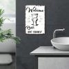 CIFbuy 8x12 Inch ( 20.3x30.5cm ) Vintage Rustic Aluminum Sign for Bar Cafe Bathroom (TikTok, temu pick-up service)